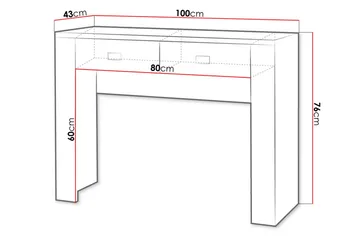Cezar Sminkbord 100 cm med Förvaring i Trä med Ekutseende - Ek - Möbler - Bord & matgrupp - Sminkbord & toalettbord