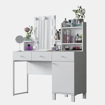 Jornes Sminkbord 120x136,8x40 cm - Vit - Möbler - Bord & matgrupp - Sminkbord & toalettbord