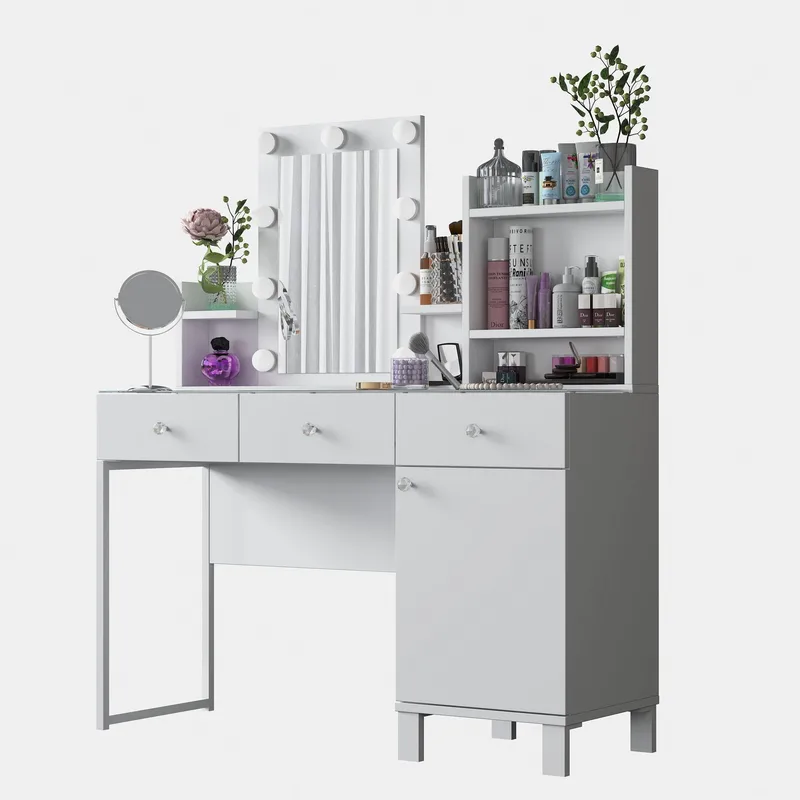 Jornes Sminkbord 120x136,8x40 cm - Vit - Möbler - Bord & matgrupp - Sminkbord & toalettbord
