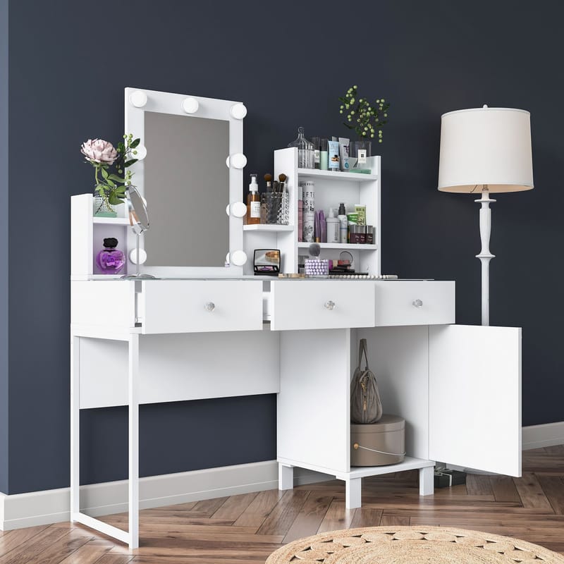 Jornes Sminkbord 120x136,8x40 cm - Vit - Möbler - Bord & matgrupp - Sminkbord & toalettbord