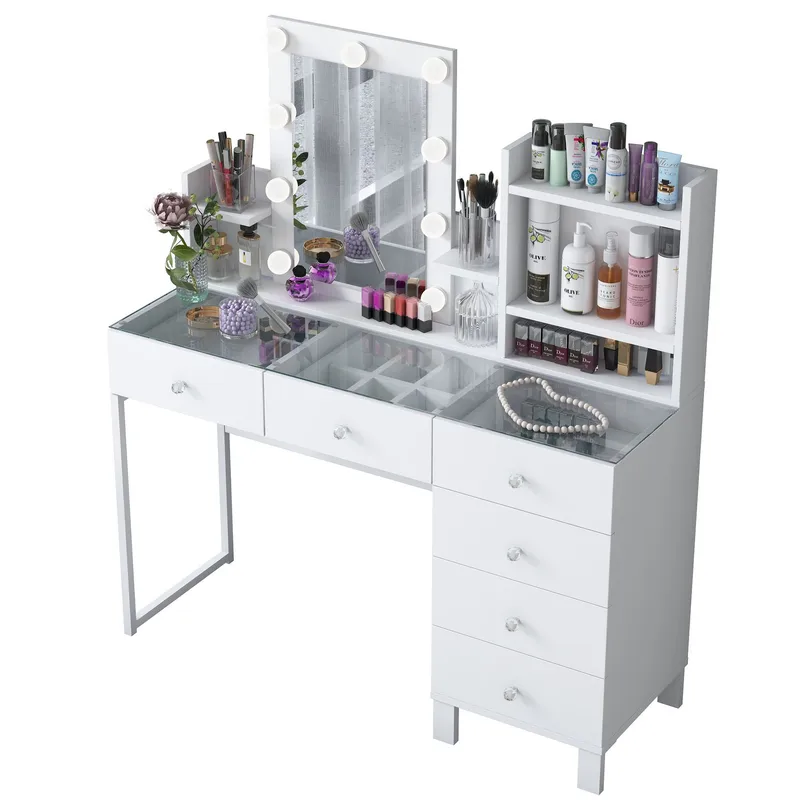 Jornes Sminkbord 120x136,8x40 cm - Vit - Möbler - Bord & matgrupp - Sminkbord & toalettbord