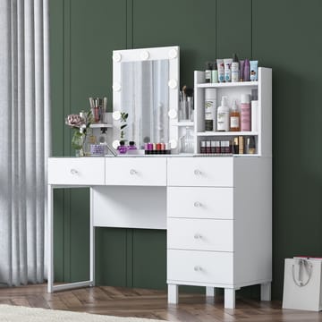 Jornes Sminkbord 120x136,8x40 cm - Vit - Möbler - Bord & matgrupp - Sminkbord & toalettbord