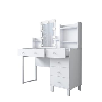 Jornes Sminkbord 120x136,8x40 cm - Vit - Möbler - Bord & matgrupp - Sminkbord & toalettbord