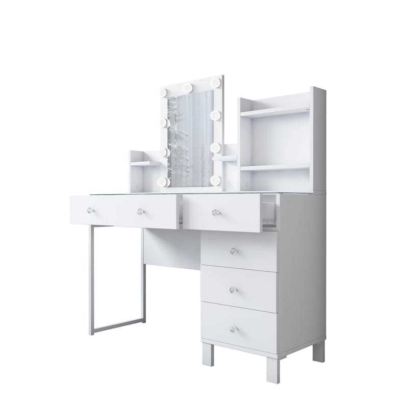 Jornes Sminkbord 120x136,8x40 cm - Vit - Möbler - Bord & matgrupp - Sminkbord & toalettbord
