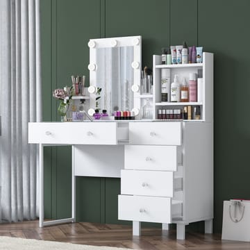 Jornes Sminkbord 120x136,8x40 cm - Vit - Möbler - Bord & matgrupp - Sminkbord & toalettbord