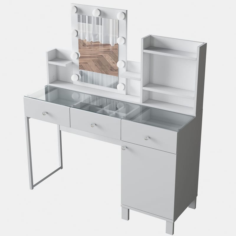 Jornes Sminkbord 120x136,8x40 cm - Vit - Möbler - Bord & matgrupp - Sminkbord & toalettbord