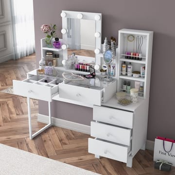 Jornes Sminkbord 120x136,8x40 cm - Vit - Möbler - Bord & matgrupp - Sminkbord & toalettbord