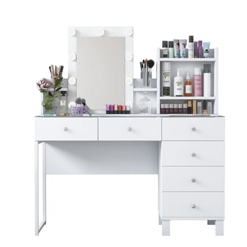 Jornes Sminkbord 120x136,8x40 cm - Vit - Möbler - Bord & matgrupp - Sminkbord & toalettbord