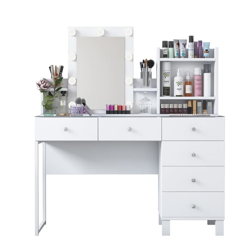Jornes Sminkbord 120x136,8x40 cm - Vit - Möbler - Bord & matgrupp - Sminkbord & toalettbord