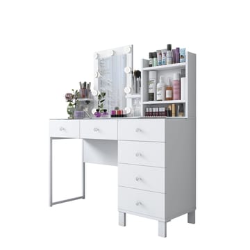 Jornes Sminkbord 120x136,8x40 cm - Vit - Möbler - Bord & matgrupp - Sminkbord & toalettbord