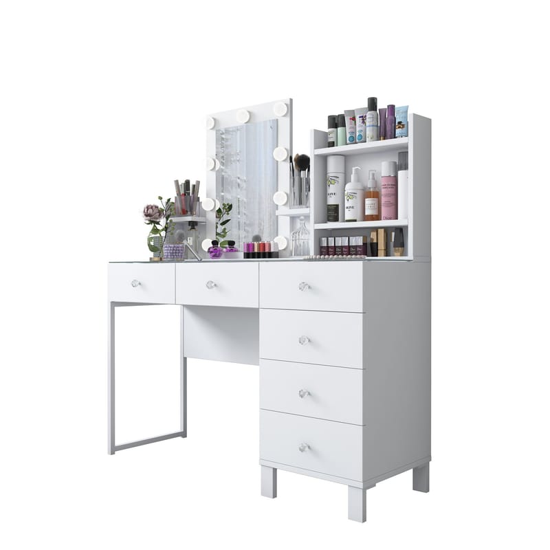 Jornes Sminkbord 120x136,8x40 cm - Vit - Möbler - Bord & matgrupp - Sminkbord & toalettbord