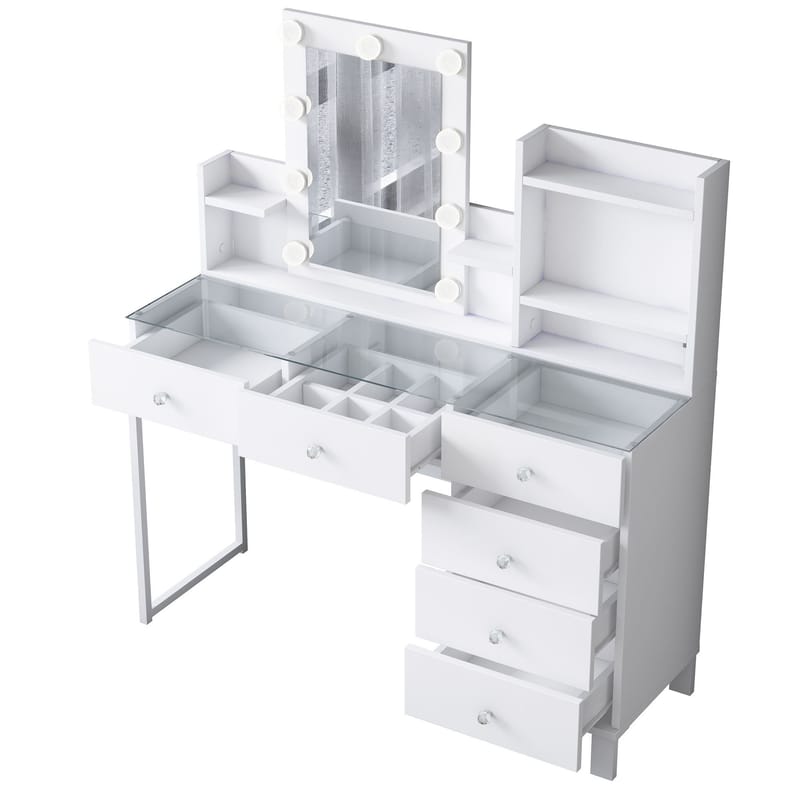 Jornes Sminkbord 120x136,8x40 cm - Vit - Möbler - Bord & matgrupp - Sminkbord & toalettbord
