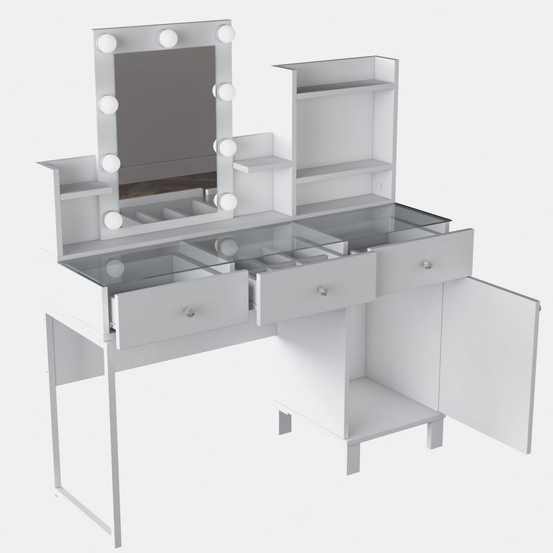Jornes Sminkbord 120x136,8x40 cm - Vit - Möbler - Bord & matgrupp - Sminkbord & toalettbord