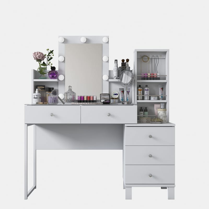 Jornes Sminkbord 120x136,8x40 cm - Vit - Möbler - Bord & matgrupp - Sminkbord & toalettbord