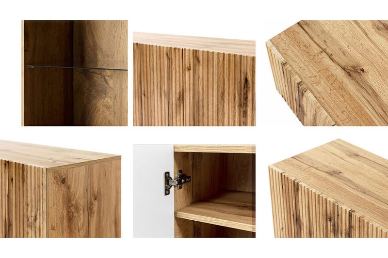 Juniskär svävande sminkbord med vägghängd spegel - 80x42 Ek - Brun - Möbler - Bord & matgrupp - Sminkbord & toalettbord - Sminkbord med spegel