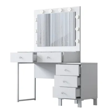 Kalvik Sminkbord 120x141,8x40 cm - Vit - Möbler - Bord & matgrupp - Sminkbord & toalettbord