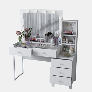 Kalvik Sminkbord 120x141,8x40 cm - Vit - Möbler - Bord & matgrupp - Sminkbord & toalettbord