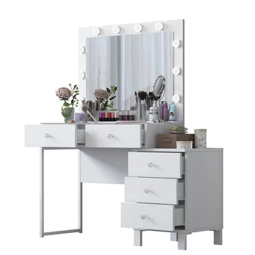 Kalvik Sminkbord 120x141,8x40 cm - Vit - Möbler - Bord & matgrupp - Sminkbord & toalettbord