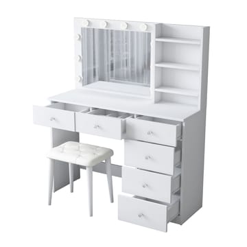 Kalvik Sminkbord 120x141,8x40 cm - Vit - Möbler - Bord & matgrupp - Sminkbord & toalettbord