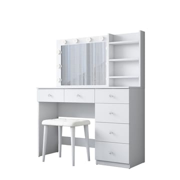 Kalvik Sminkbord 120x141,8x40 cm - Vit - Möbler - Bord & matgrupp - Sminkbord & toalettbord
