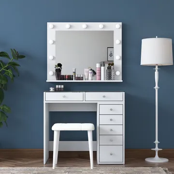 Kaolins Sminkbord 90x79,8x44,5 cm - Vit - Möbler - Bord & matgrupp - Sminkbord & toalettbord