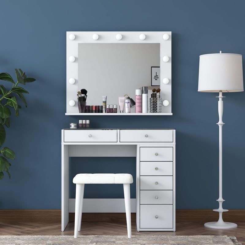 Kaolins Sminkbord 90x79,8x44,5 cm - Vit - Möbler - Bord & matgrupp - Sminkbord & toalettbord