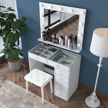Kaolins Sminkbord 90x79,8x44,5 cm - Vit - Möbler - Bord & matgrupp - Sminkbord & toalettbord