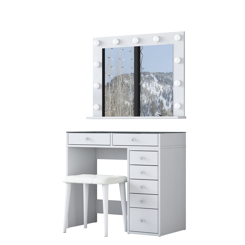Kaolins Sminkbord 90x79,8x44,5 cm - Vit - Möbler - Bord & matgrupp - Sminkbord & toalettbord