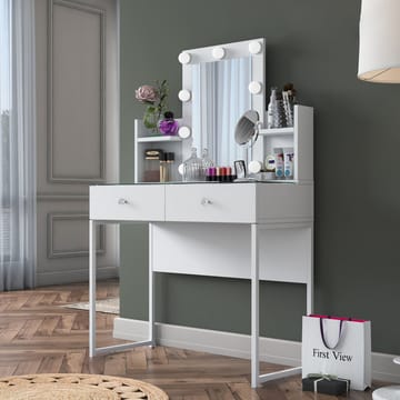 Keldan Sminkbord 90x136,8x40 cm - Vit - Möbler - Bord & matgrupp - Sminkbord & toalettbord