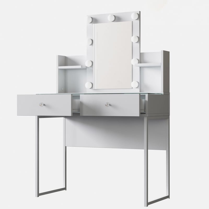 Keldan Sminkbord 90x136,8x40 cm - Vit - Möbler - Bord & matgrupp - Sminkbord & toalettbord