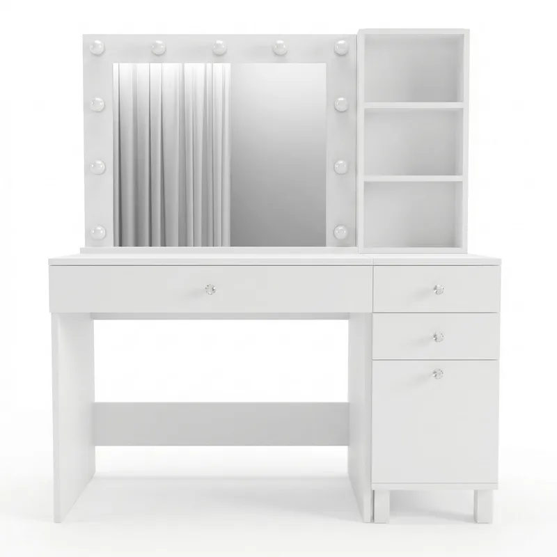 Levio Sminkbord 125,4x147x44,5 cm - Vit - Möbler - Bord & matgrupp - Sminkbord & toalettbord