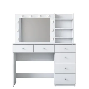 Lorvik Sminkbord 110x141,8x40 cm - Vit - Möbler - Bord & matgrupp - Sminkbord & toalettbord