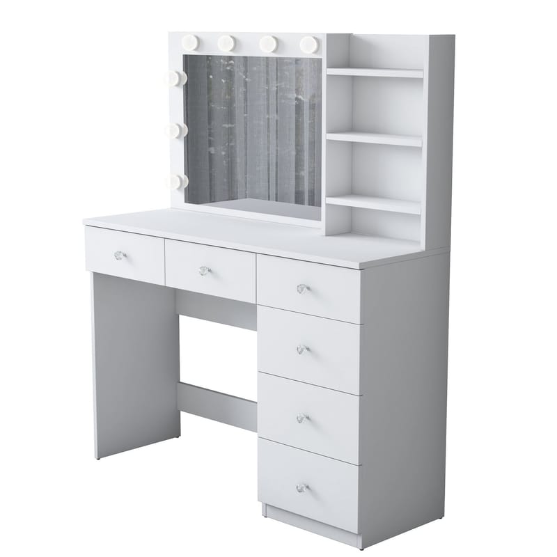 Lorvik Sminkbord 110x141,8x40 cm - Vit - Möbler - Bord & matgrupp - Sminkbord & toalettbord