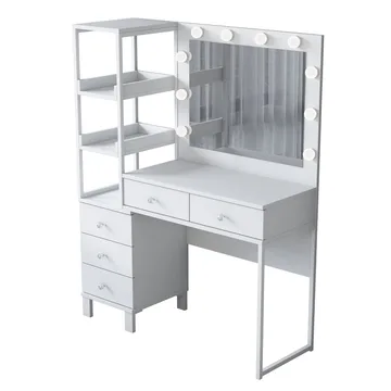 Lorvik Sminkbord 110x141,8x40 cm - Vit - Möbler - Bord & matgrupp - Sminkbord & toalettbord