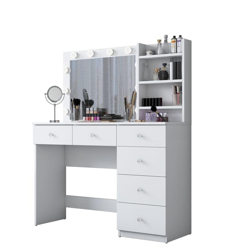 Lorvik Sminkbord 110x141,8x40 cm - Vit - Möbler - Bord & matgrupp - Sminkbord & toalettbord