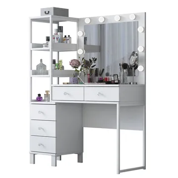 Lorvik Sminkbord 110x141,8x40 cm - Vit - Möbler - Bord & matgrupp - Sminkbord & toalettbord