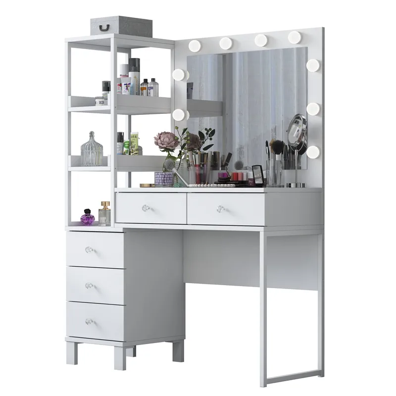Lorvik Sminkbord 110x141,8x40 cm - Vit - Möbler - Bord & matgrupp - Sminkbord & toalettbord