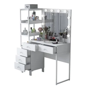 Lorvik Sminkbord 110x141,8x40 cm - Vit - Möbler - Bord & matgrupp - Sminkbord & toalettbord