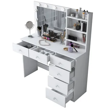 Lorvik Sminkbord 110x141,8x40 cm - Vit - Möbler - Bord & matgrupp - Sminkbord & toalettbord