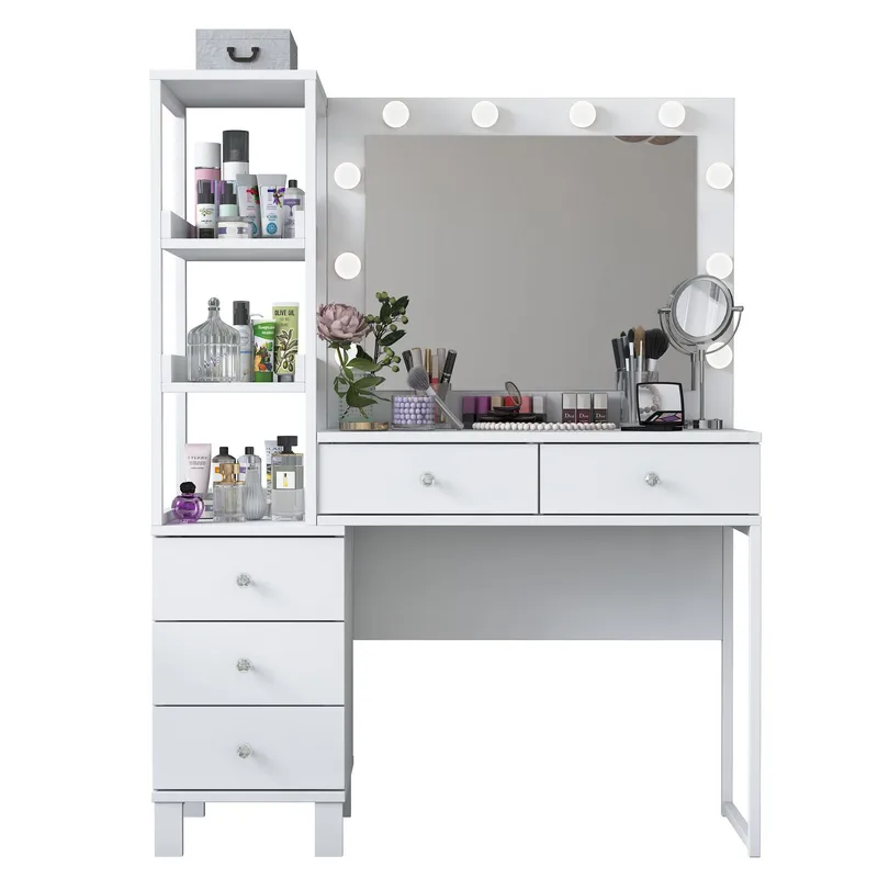 Lorvik Sminkbord 110x141,8x40 cm - Vit - Möbler - Bord & matgrupp - Sminkbord & toalettbord