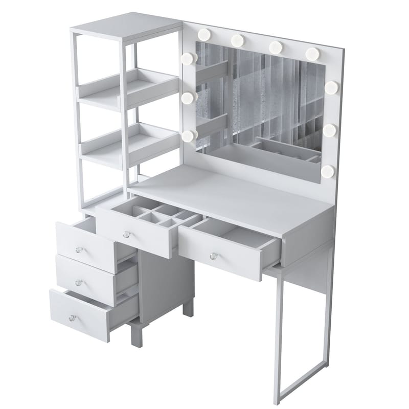 Lorvik Sminkbord 110x141,8x40 cm - Vit - Möbler - Bord & matgrupp - Sminkbord & toalettbord