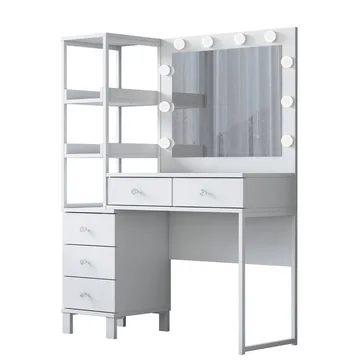 Lorvik Sminkbord 110x141,8x40 cm - Vit - Möbler - Bord & matgrupp - Sminkbord & toalettbord