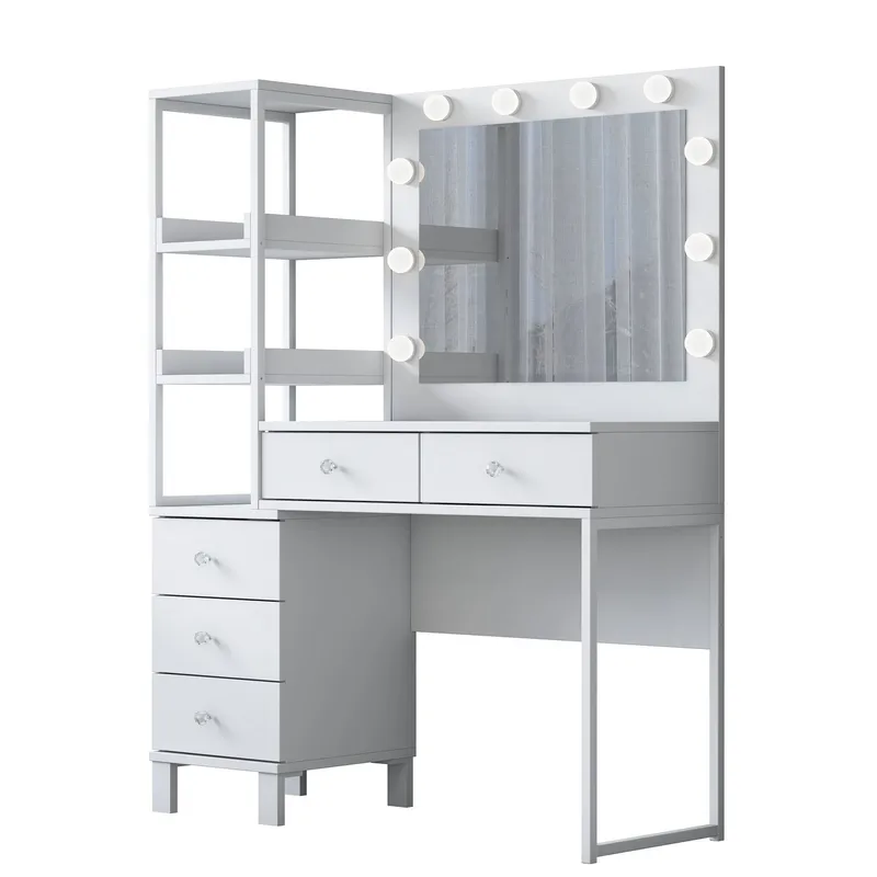 Lorvik Sminkbord 110x141,8x40 cm - Vit - Möbler - Bord & matgrupp - Sminkbord & toalettbord