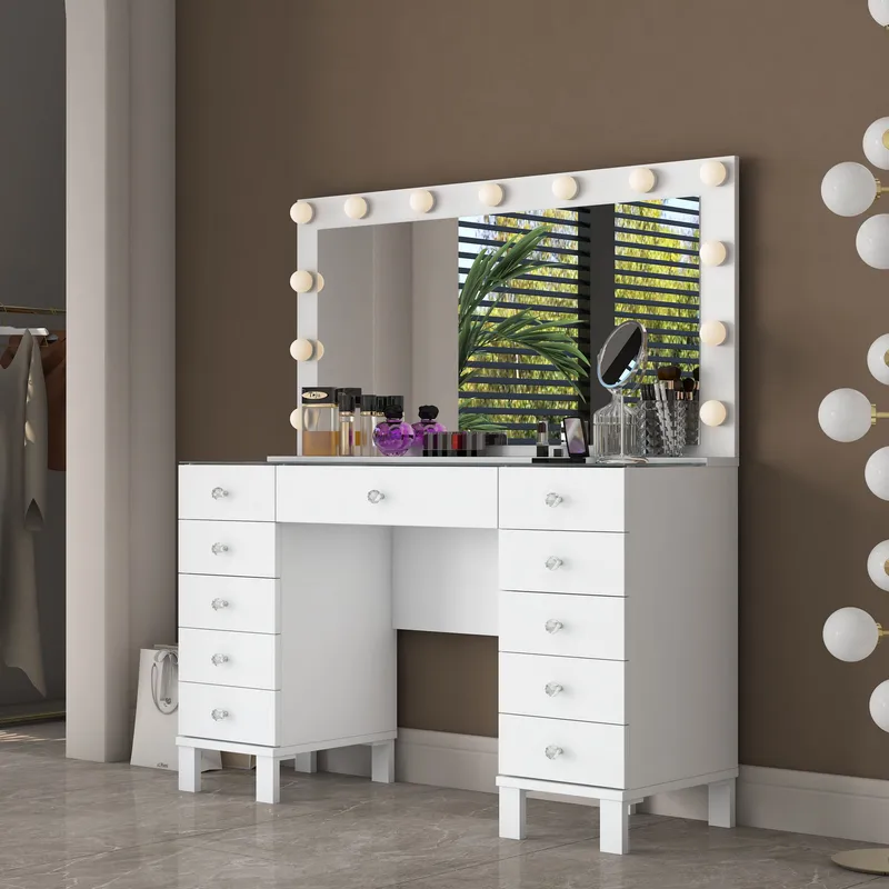 Mardal Sminkbord 120x73,6x40 cm - Vit - Möbler - Bord & matgrupp - Sminkbord & toalettbord