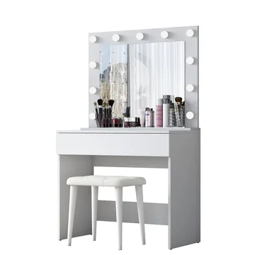 Matlerd Sminkbord 90x76,8x45 cm - Vit - Möbler - Bord & matgrupp - Sminkbord & toalettbord