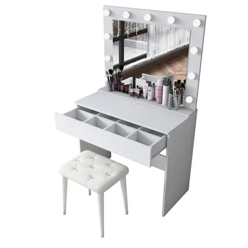 Matlerd Sminkbord 90x76,8x45 cm - Vit - Möbler - Bord & matgrupp - Sminkbord & toalettbord