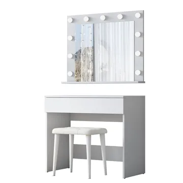 Matlerd Sminkbord 90x76,8x45 cm - Vit - Möbler - Bord & matgrupp - Sminkbord & toalettbord