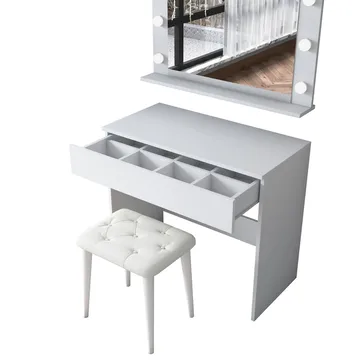 Matlerd Sminkbord 90x76,8x45 cm - Vit - Möbler - Bord & matgrupp - Sminkbord & toalettbord