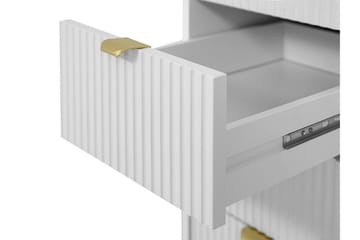 Novaj Sminkbord Med förvaring 55 cm djup 120 cm bred - Vit / Mässing Handtag - Möbler - Bord & matgrupp - Sminkbord & toalettbord