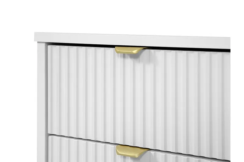 Novaj Sminkbord Med förvaring 55 cm djup 120 cm bred - Vit / Mässing Handtag - Möbler - Bord & matgrupp - Sminkbord & toalettbord